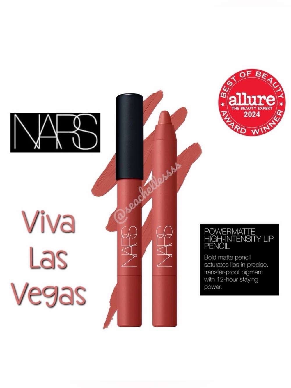 Viva Las Vegas NARS Velvet Matte Lip Pencil Warm Pink Apricot Brand New In Box